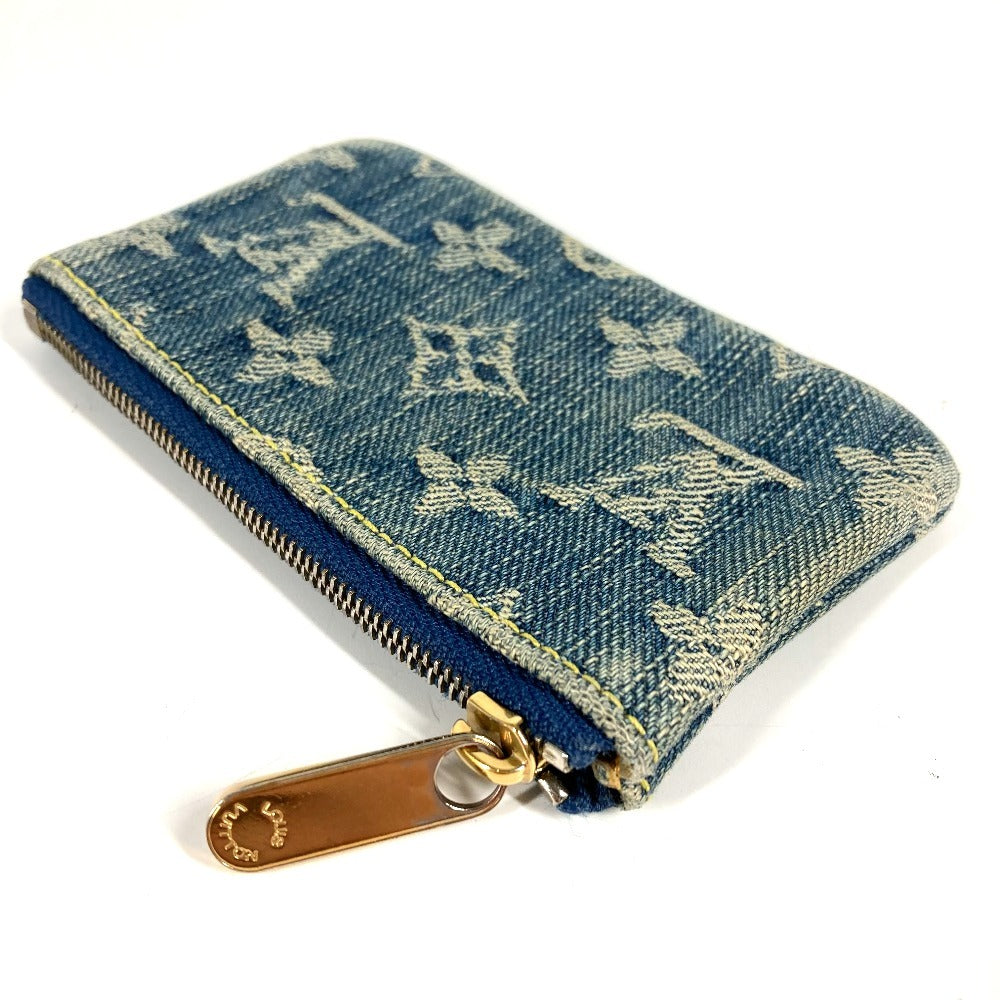 LOUIS VUITTON M95343 モノグラムデニム ポシェットクレ 財布 小銭入れ キーリング付き コインケース モノグラムデニム ユニセックス ブルー