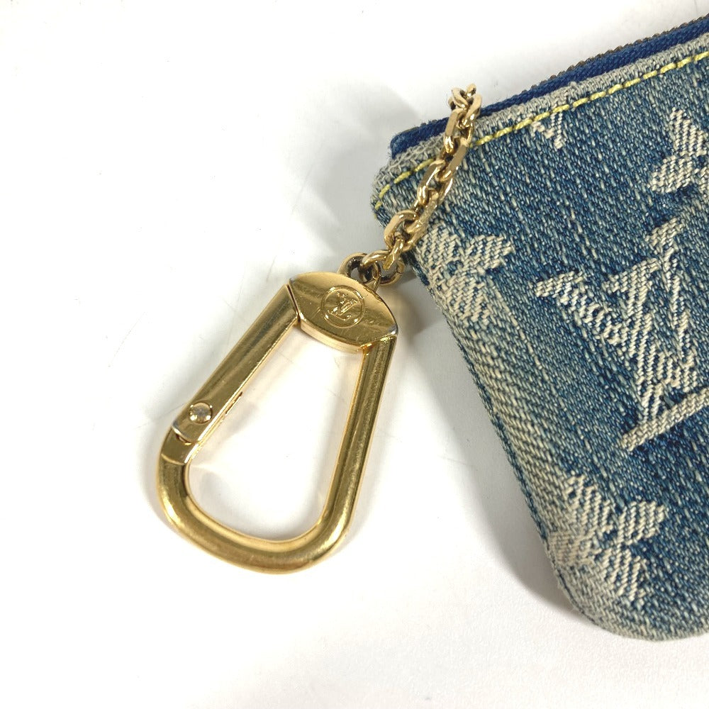 LOUIS VUITTON M95343 モノグラムデニム ポシェットクレ 財布 小銭入れ キーリング付き コインケース モノグラムデニム ユニセックス ブルー