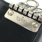 GUCCI 625565 GGエンボス ロゴ 6P 鍵 キーリング付き キーケース レザー ユニセックス ブラック