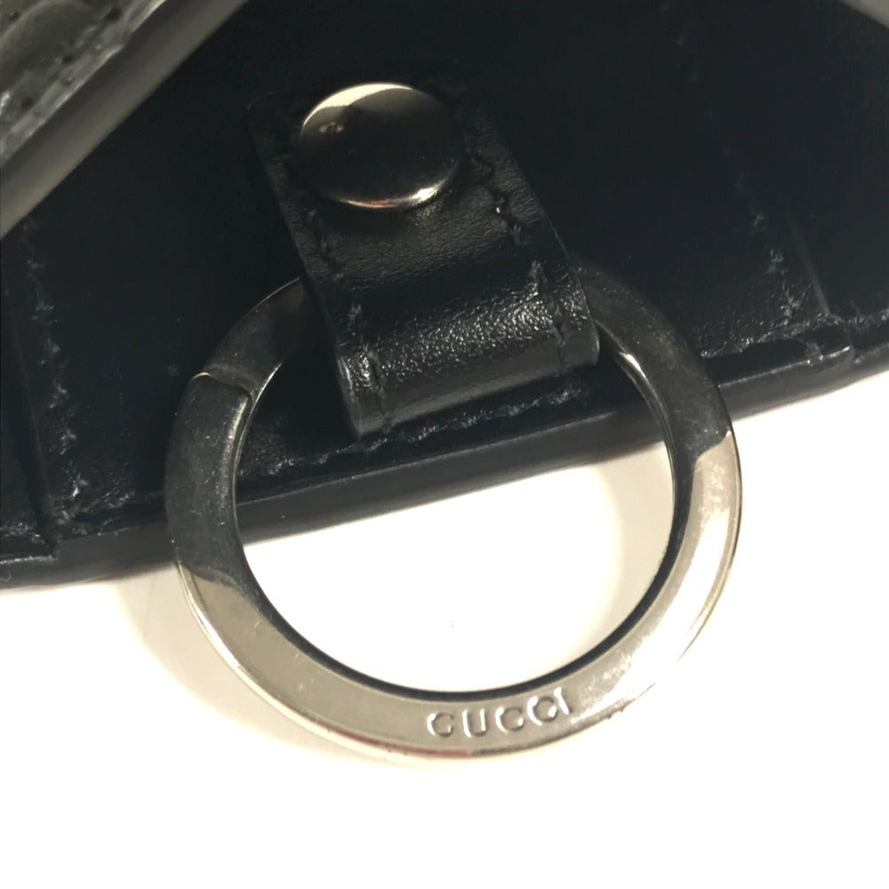 GUCCI 625565 GGエンボス ロゴ 6P 鍵 キーリング付き キーケース レザー ユニセックス ブラック