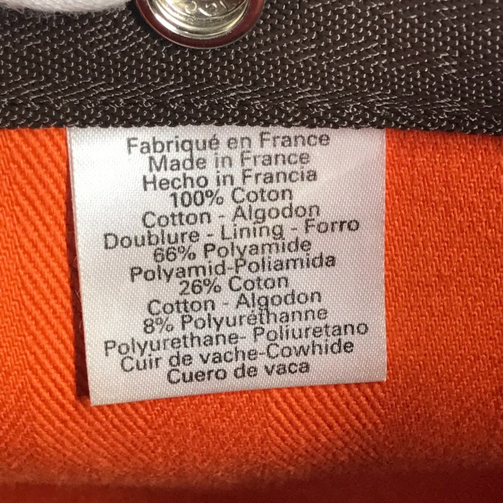 HERMES Sac de Pansage crossbody bucket-shaped shoulder bag with pouch, cotton, unisex, orange