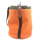 HERMES Sac de Pansage crossbody bucket-shaped shoulder bag with pouch, cotton, unisex, orange