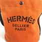 HERMES Sac de Pansage crossbody bucket-shaped shoulder bag with pouch, cotton, unisex, orange