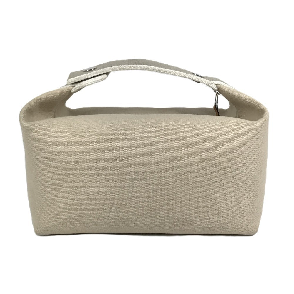 HERMES ブリッドアブラックGM ブリッドアブラック GM カバン ポーチ バニティバッグ Hロゴ ハンドバッグ コットン ユニセックス ベージュ