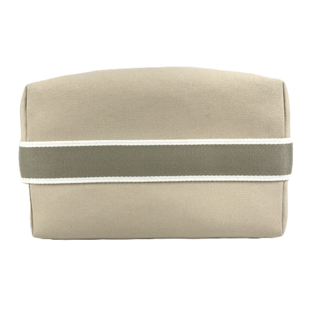 HERMES ブリッドアブラックGM ブリッドアブラック GM カバン ポーチ バニティバッグ Hロゴ ハンドバッグ コットン ユニセックス ベージュ