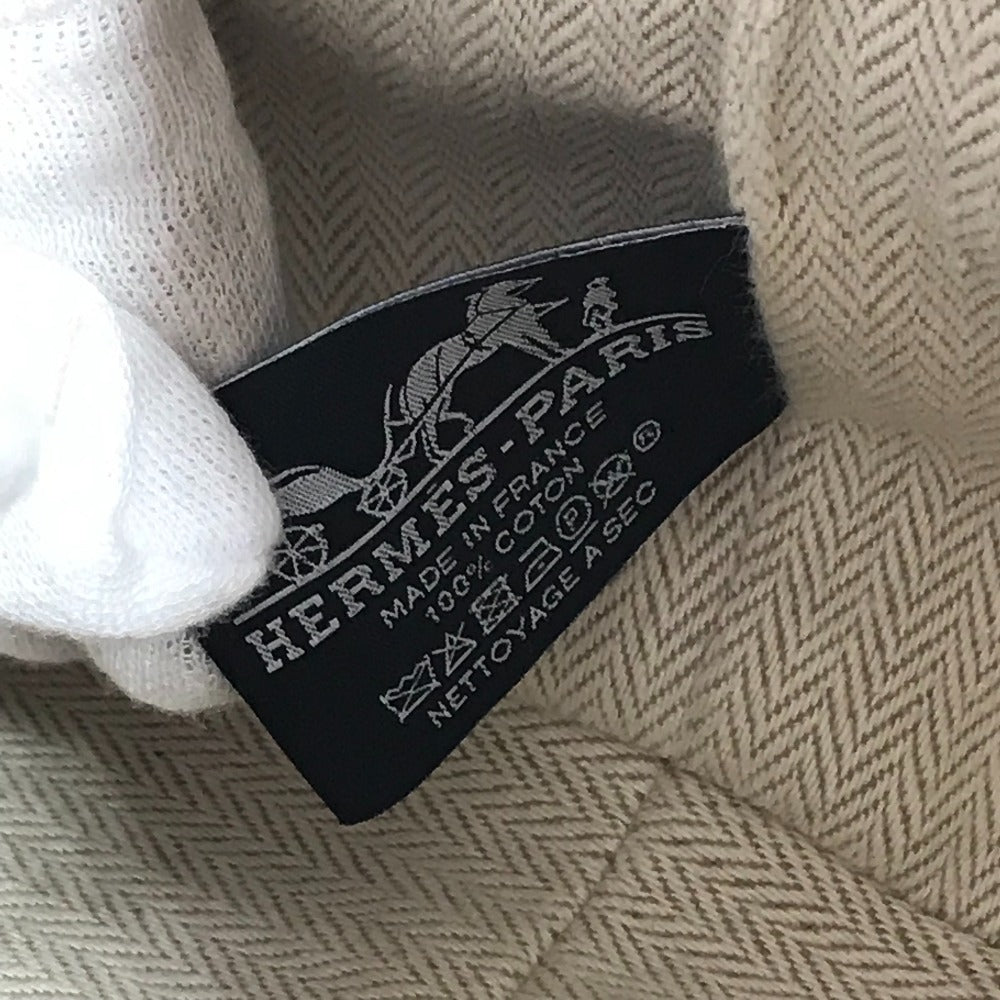 HERMES ブリッドアブラックGM ブリッドアブラック GM カバン ポーチ バニティバッグ Hロゴ ハンドバッグ コットン ユニセックス ハイビスカス ピンク