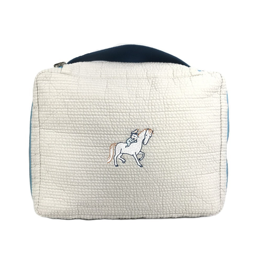 HERMES BABY ベビー 赤ちゃん ポーチ 《カブリオル》 トゥー・ゴー MM マルチポーチ おむつポーチ ポーチ コットン キッズ グリ・ペルル ブルー