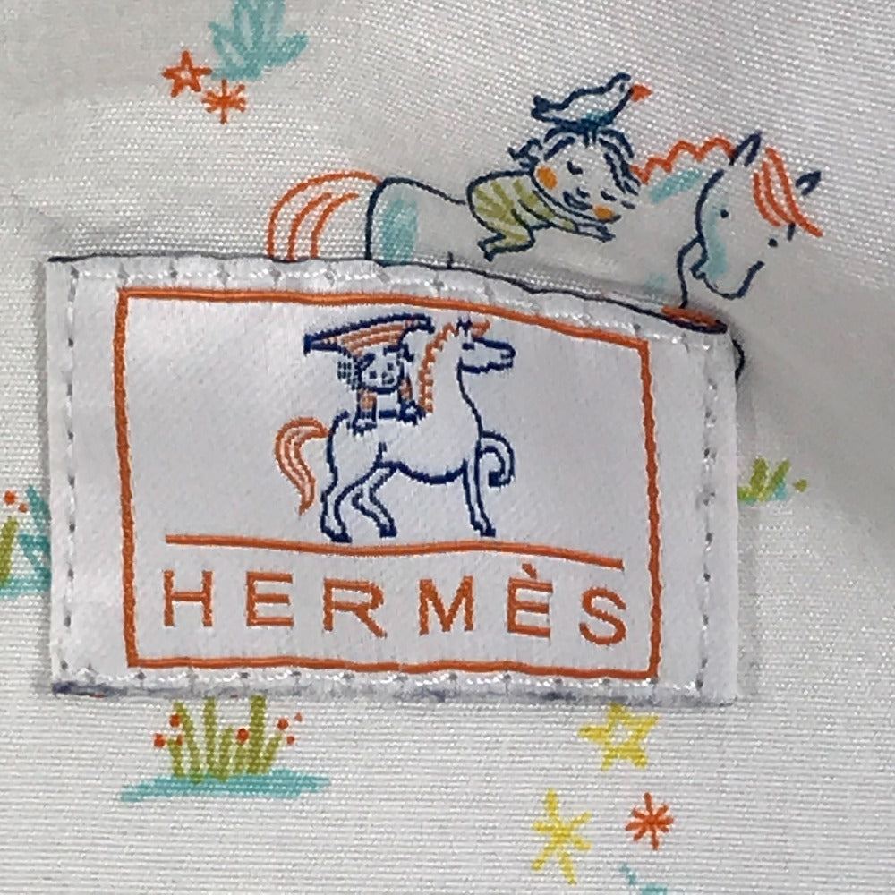 HERMES BABY ベビー 赤ちゃん ポーチ 《カブリオル》 トゥー・ゴー MM マルチポーチ おむつポーチ ポーチ コットン キッズ グリ・ペルル ブルー