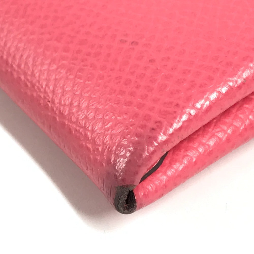 HERMES Calvi Duo Business Card Case, Pass Case, Card Case, Coin Purse, Bi-fold Wallet, Epson, Unisex, Rose Azalee Pink