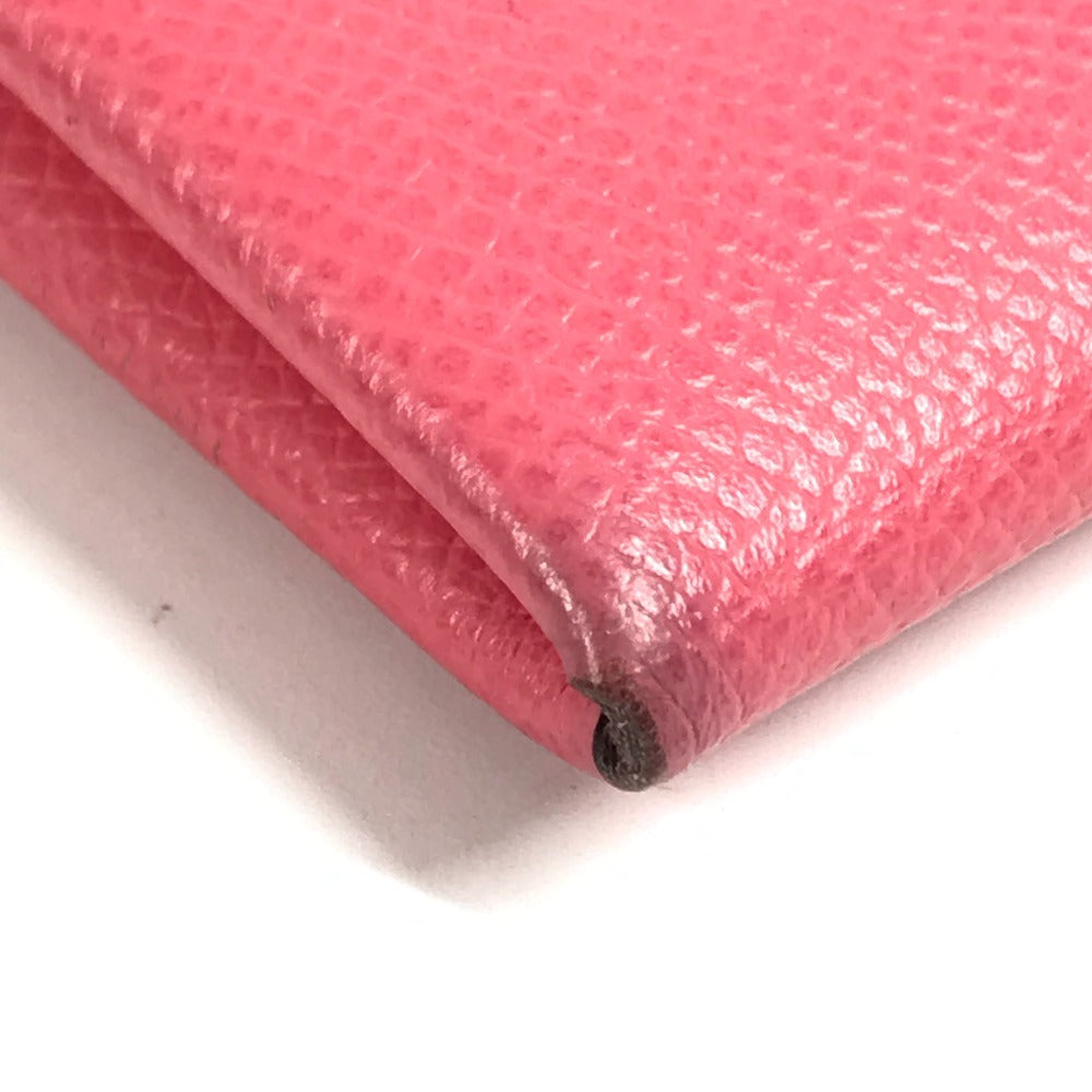 HERMES Calvi Duo Business Card Case, Pass Case, Card Case, Coin Purse, Bi-fold Wallet, Epson, Unisex, Rose Azalee Pink