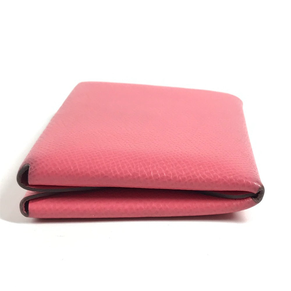 HERMES Calvi Duo Business Card Case, Pass Case, Card Case, Coin Purse, Bi-fold Wallet, Epson, Unisex, Rose Azalee Pink