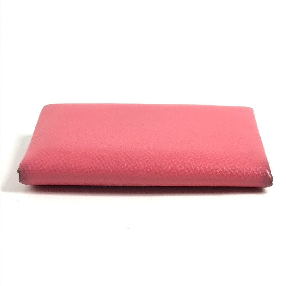 HERMES Calvi Duo Business Card Case, Pass Case, Card Case, Coin Purse, Bi-fold Wallet, Epson, Unisex, Rose Azalee Pink