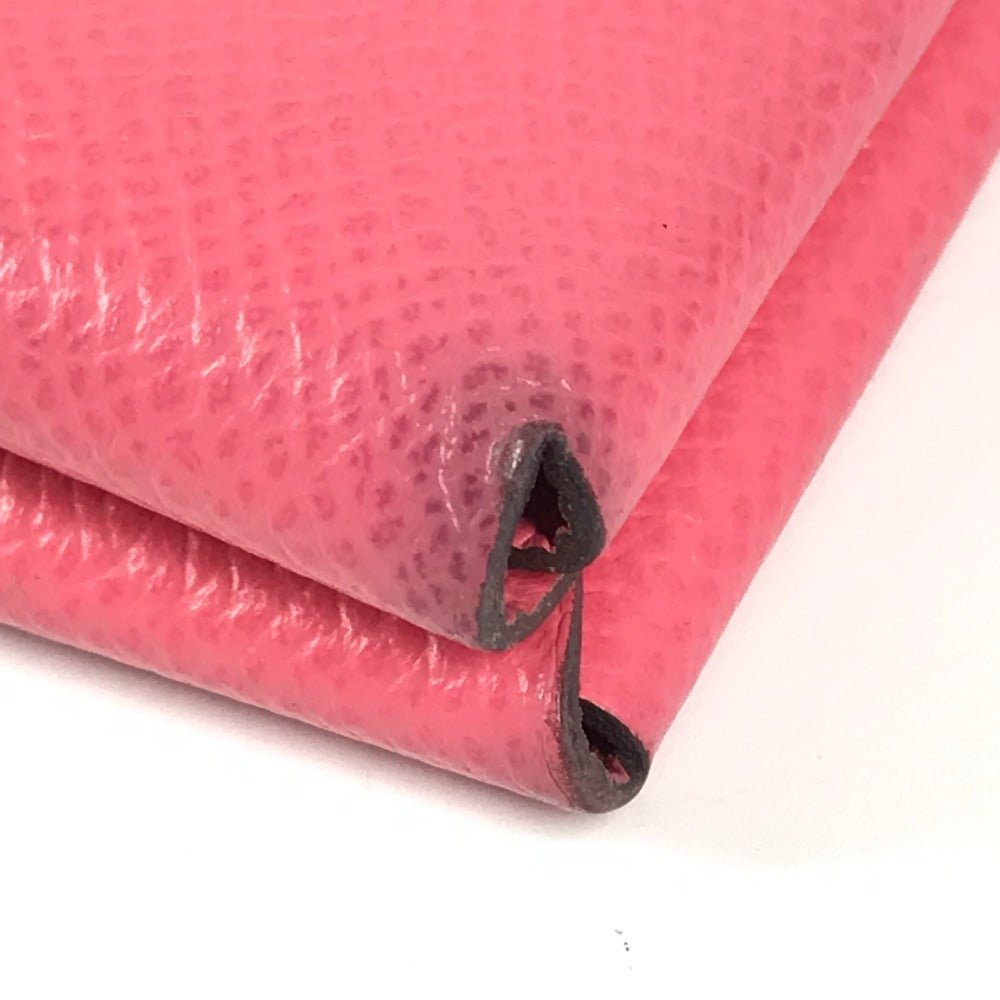HERMES Calvi Duo Business Card Case, Pass Case, Card Case, Coin Purse, Bi-fold Wallet, Epson, Unisex, Rose Azalee Pink