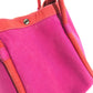 HERMES Sac Baga GM with Pouch, Tote Bag, Shoulder Bag, Handbag, Cotton, Unisex, Pink