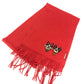 GUCCI Fringe BOSCO Dog Scarf Cashmere Women's Red