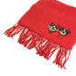 GUCCI Fringe BOSCO Dog Scarf Cashmere Women's Red