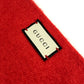 GUCCI Fringe BOSCO Dog Scarf Cashmere Women's Red