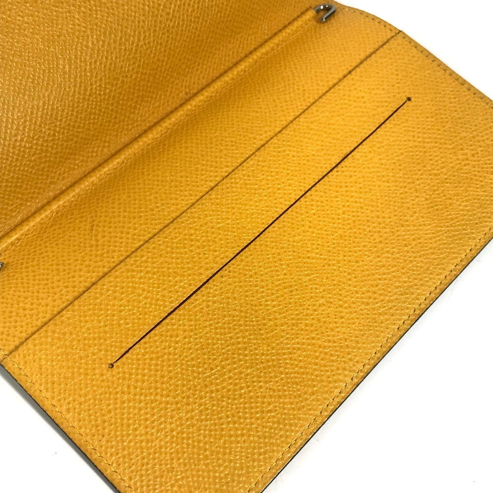 HERMES 2つ折り バイカラー アジェンダMM アジェンダ PM システム手帳 ステーショナリー 手帳カバー レザー ユニセックス ネイビー