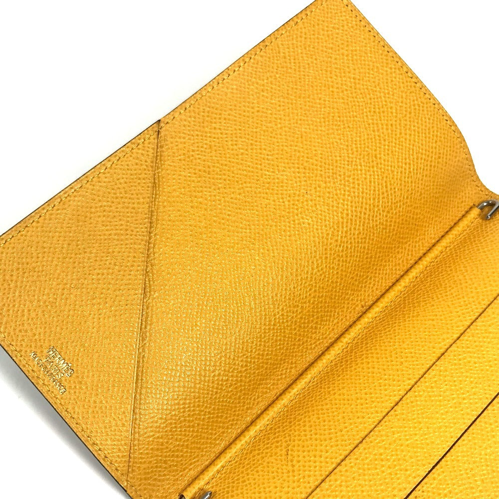 HERMES 2つ折り バイカラー アジェンダMM アジェンダ PM システム手帳 ステーショナリー 手帳カバー レザー ユニセックス ネイビー