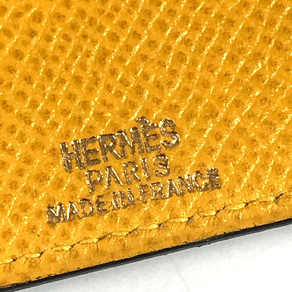 HERMES 2つ折り バイカラー アジェンダMM アジェンダ PM システム手帳 ステーショナリー 手帳カバー レザー ユニセックス ネイビー