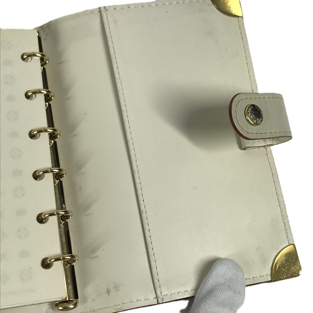 LOUIS VUITTON R20888 Suhali Agenda PM Planner, Stationery, Suhali Leather Cover, Unisex, White