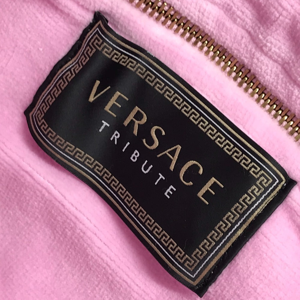 VERSACE Medusa Logo Big Tote Bag, Shoulder Bag, Boston Bag, Cotton, Unisex, Pink