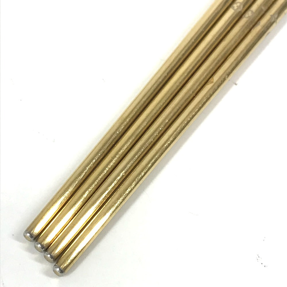 LOUIS VUITTON GI0736 モノグラム チョップスティック エテュイ・4バゲット 箸2膳 箸置き2個 ポーチセット 雑貨 メタル ユニセックス ブラウン