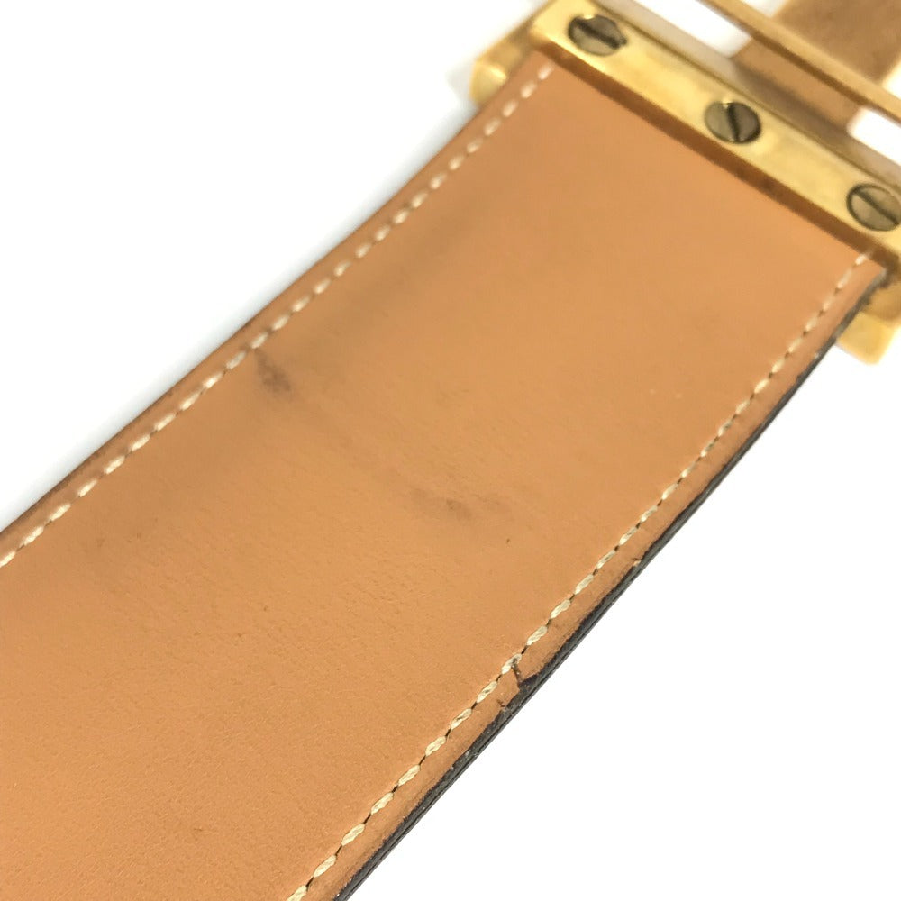 HERMES H金具 ビッグロゴ コンスタンス Hベルト アクセサリー ベルト レザー メンズ ブラック