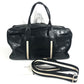 BALLY ライン ロゴ 2WAYバッグ ショルダーバッグ 旅行バッグ トラベルバッグ ボストンバッグ レザー ユニセックス ブラック