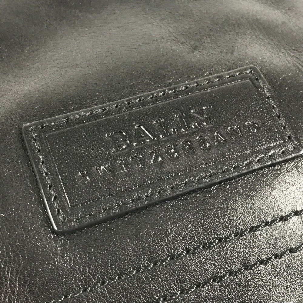 BALLY ライン ロゴ 2WAYバッグ ショルダーバッグ 旅行バッグ トラベルバッグ ボストンバッグ レザー ユニセックス ブラック