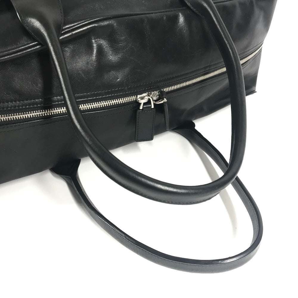 BALLY ライン ロゴ 2WAYバッグ ショルダーバッグ 旅行バッグ トラベルバッグ ボストンバッグ レザー ユニセックス ブラック