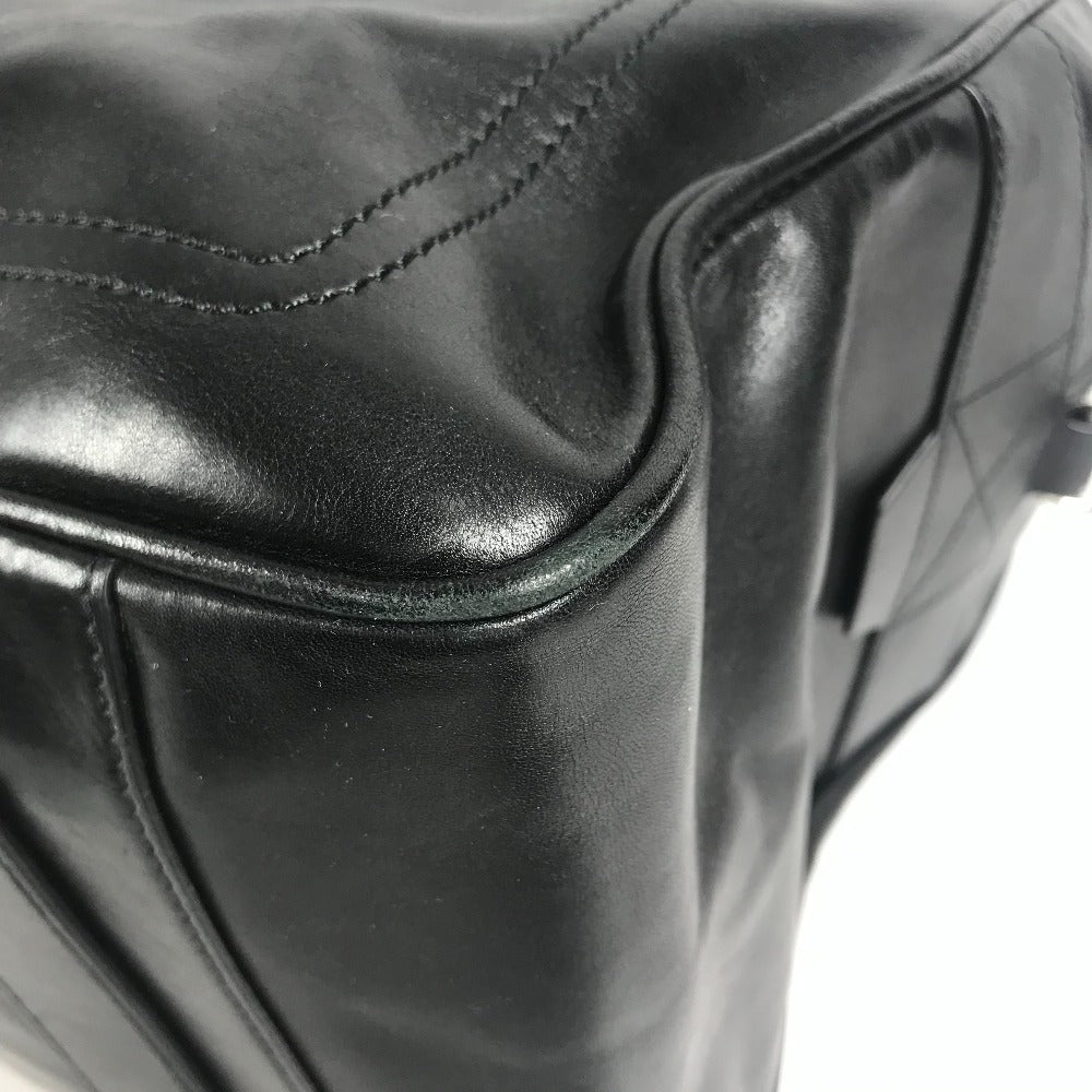 BALLY ライン ロゴ 2WAYバッグ ショルダーバッグ 旅行バッグ トラベルバッグ ボストンバッグ レザー ユニセックス ブラック