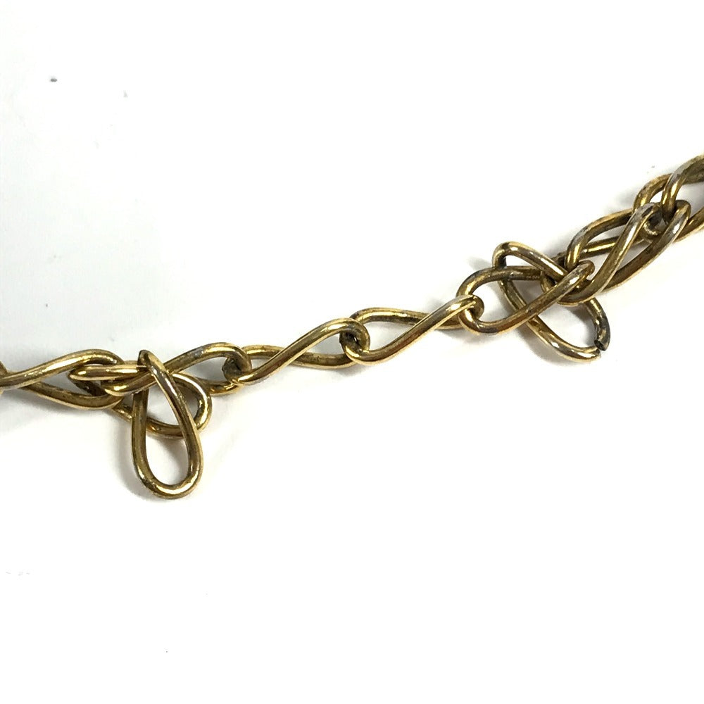 CARTIER ヴィンテージ サファイアライン カバン チェーン 斜め掛け ポシェット フラップ ショルダーバッグ レザー ユニセックス ネイビー