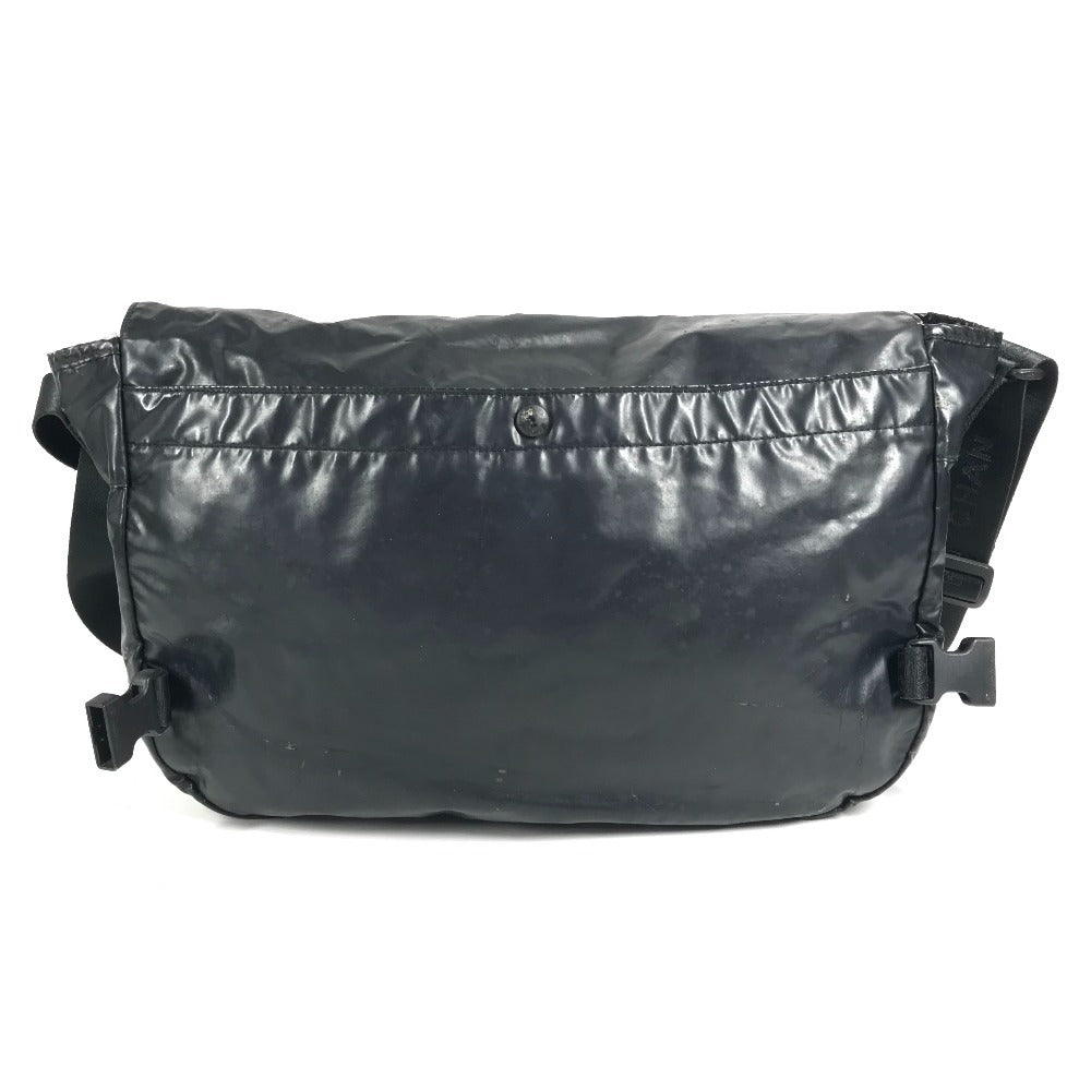 CHANEL スポーツ ロゴ CC ココマーク カバン 斜め掛け フラップ ショルダーバッグ コーティングキャンバス ユニセックス ブラック