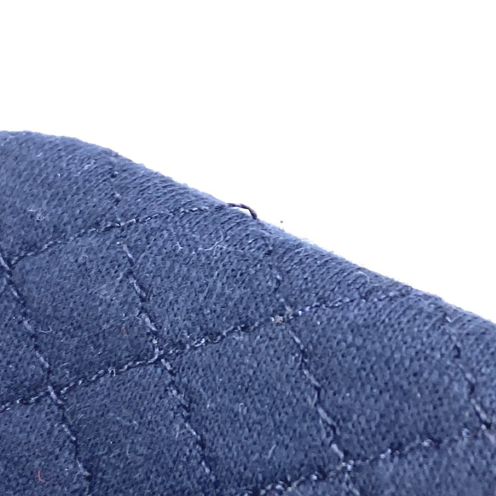 CHANEL チェーン ショルダーバッグ チェーンポーチ ロゴ CC ココマーク キルティング マトラッセ ポーチ キャンバス レディース ネイビー