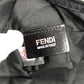 FENDI 7VA148 Zucca Logo Crossbody Shoulder Bag in Leather/Nylon, Unisex, Black