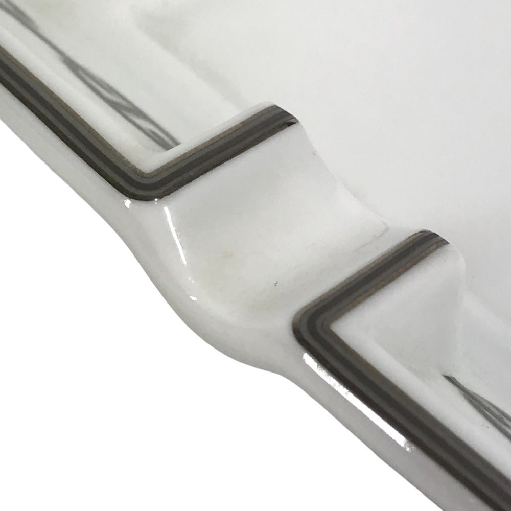 HERMES シェーヌダンクル ロゴ アッシュトレイ 皿 インテリア トレー 灰皿 陶器 ユニセックス ホワイト