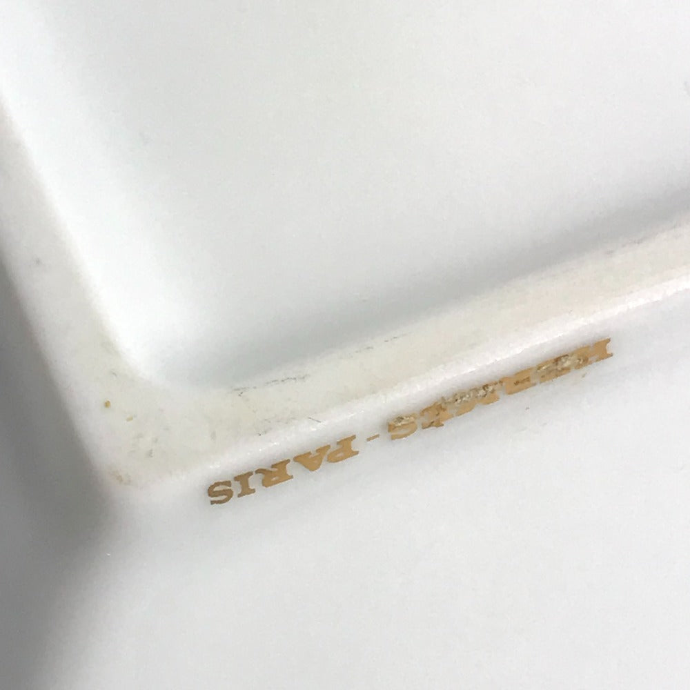 HERMES シェーヌダンクル ロゴ アッシュトレイ 皿 インテリア トレー 灰皿 陶器 ユニセックス ホワイト