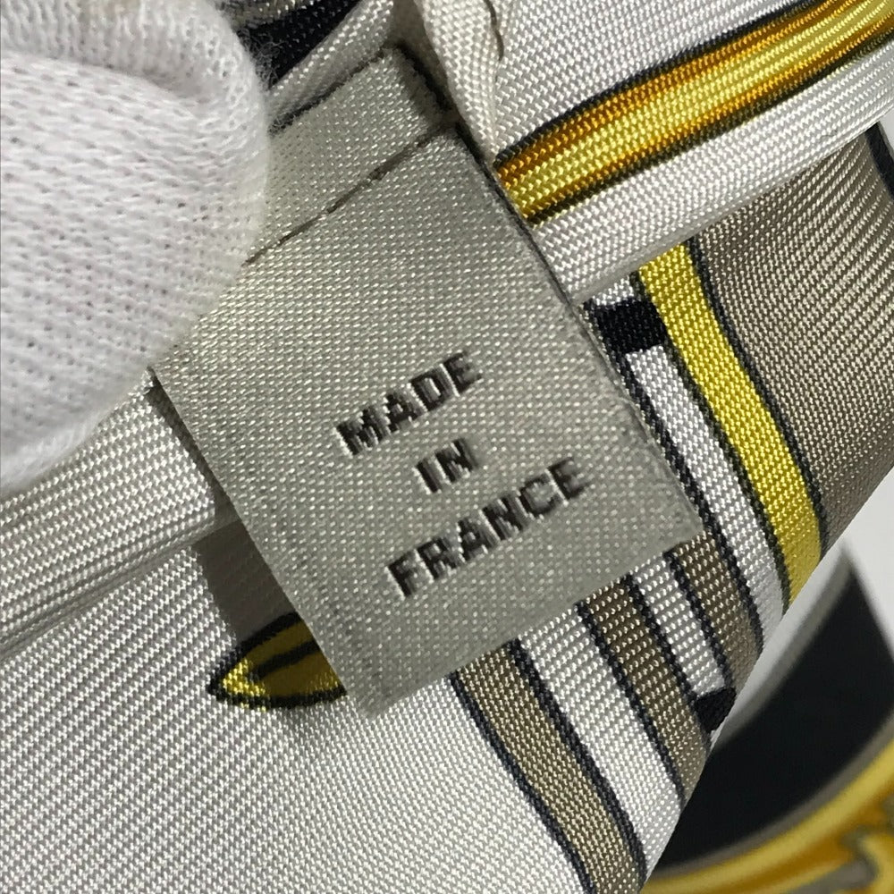 HERMES プティアッシュ petit h ティアッシュ フロシキ PM ポーチ カバン フロシキ ハンドバッグ シルク レディース ホワイト