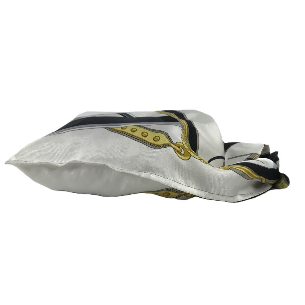 HERMES プティアッシュ petit h ティアッシュ フロシキ PM ポーチ カバン フロシキ ハンドバッグ シルク レディース ホワイト