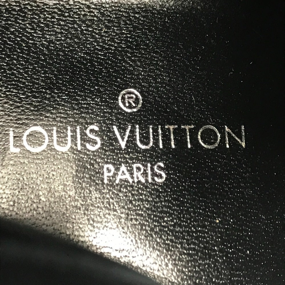 LOUIS VUITTON モノグラム フリル ショートブーツ 靴 シューズ ブーツ レザー レディース ブラック