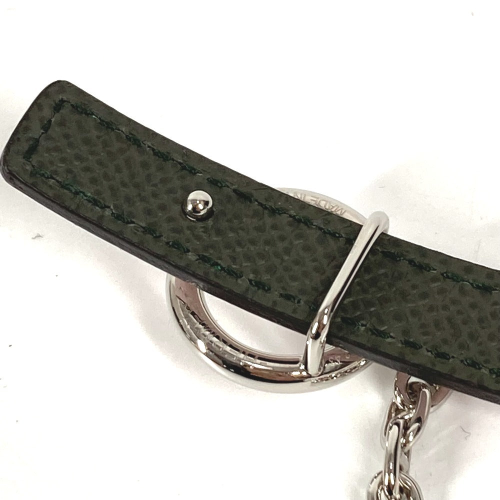 HERMES Carousel Belt Accessories Thin Belt Leather Chain belt Epsom / Swift Vert Maki/Mauve Pale Pink x Khaki/SilverHardware Used