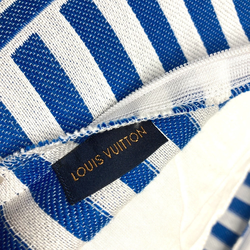 LOUIS VUITTON クッション LVロゴ ストライプ ピロー 枕 インテリア クッション コットン レディース ブルー