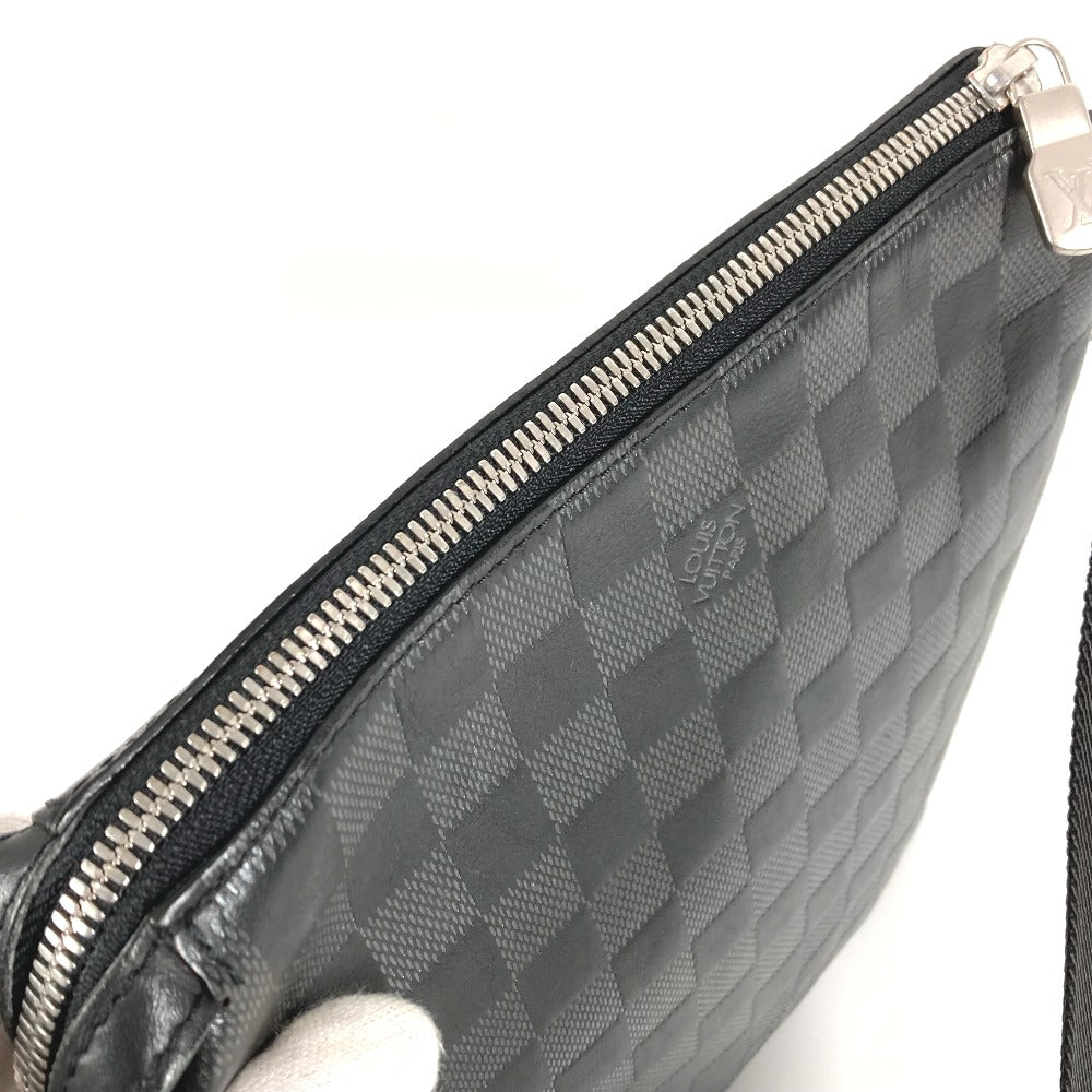 LOUIS VUITTON N40122 ダミエアンフィニ ディスカバリー メッセンジャー PPM カバン 斜め掛け ポシェット ショルダーバッグ ダミエアンフィニレザー ユニセックス ブラック