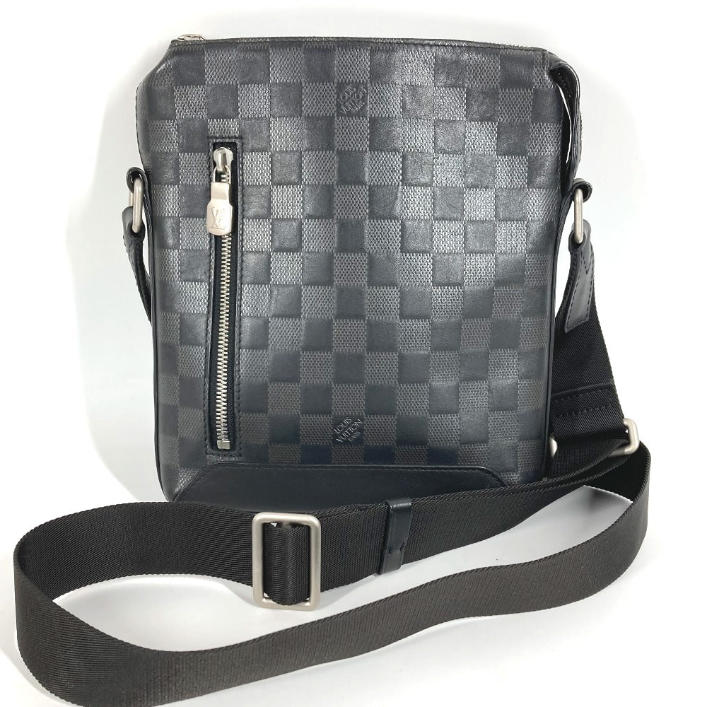 LOUIS VUITTON N40122 ダミエアンフィニ ディスカバリー メッセンジャー PPM カバン 斜め掛け ポシェット ショルダーバッグ ダミエアンフィニレザー ユニセックス ブラック
