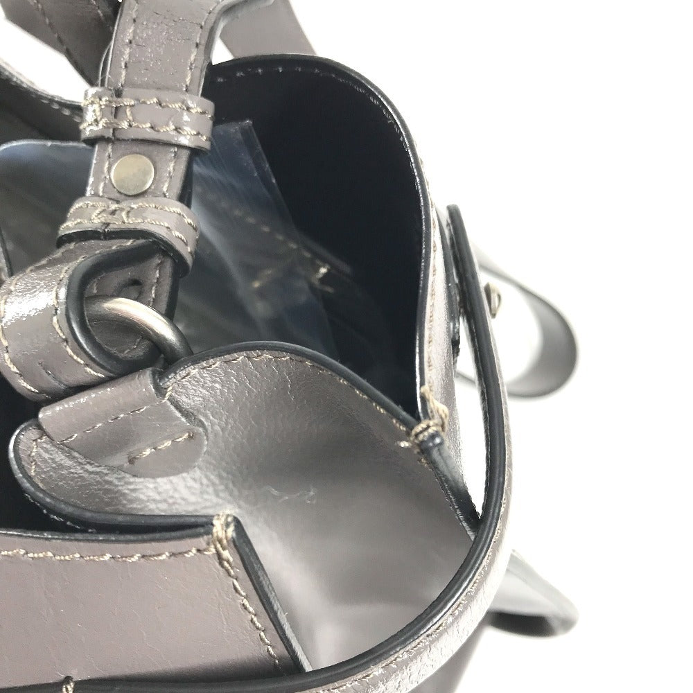 BURBERRY 8006616 ビジネスバッグ ロゴ 2WAYバッグ ショルダーバッグ トートバッグ ハンドバッグ レザー ユニセックス グレー