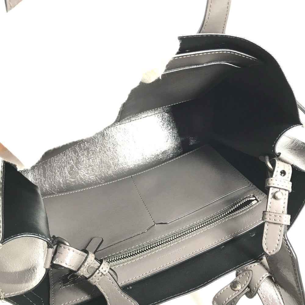 BURBERRY 8006616 ビジネスバッグ ロゴ 2WAYバッグ ショルダーバッグ トートバッグ ハンドバッグ レザー ユニセックス グレー