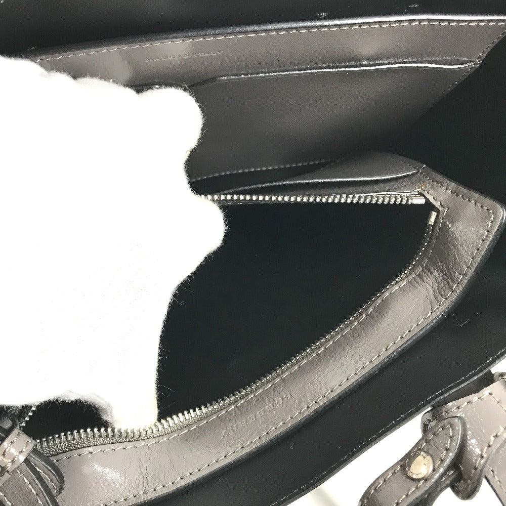 BURBERRY 8006616 ビジネスバッグ ロゴ 2WAYバッグ ショルダーバッグ トートバッグ ハンドバッグ レザー ユニセックス グレー