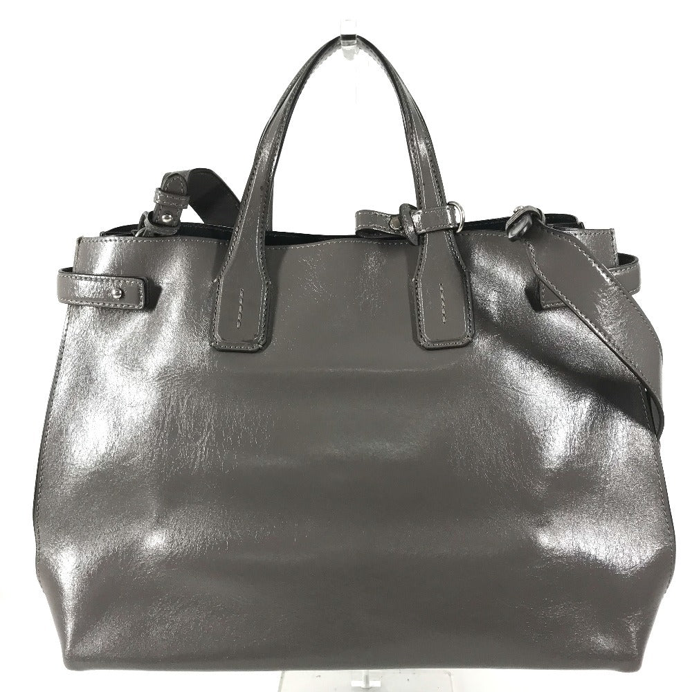 BURBERRY 8006616 ビジネスバッグ ロゴ 2WAYバッグ ショルダーバッグ トートバッグ ハンドバッグ レザー ユニセックス グレー