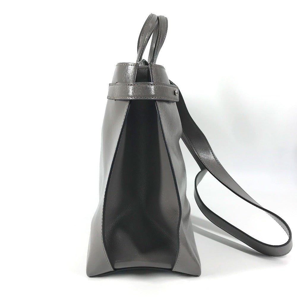 BURBERRY 8006616 ビジネスバッグ ロゴ 2WAYバッグ ショルダーバッグ トートバッグ ハンドバッグ レザー ユニセックス グレー